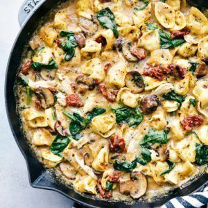 Soft Tortillas, Tortellini Bake, Chelsea's Messy Apron, Chicken Tortellini, Tortellini Recipes, One Skillet, Cheesy Pasta, Delicious Dinner Recipes, Creamy Chicken