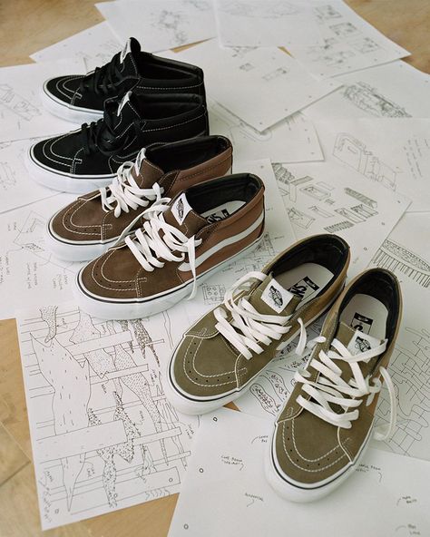 Estilo Vans, Vans Sk8 Mid, Vans Hi, Dope Fits, Shoe Wishlist, Old Shoes, Fresh Shoes, Swag Shoes, Vans Sk8