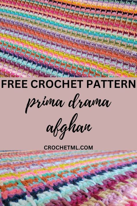 Free Crochet Pattern: Prima Drama Afghan! – crochetmelovely Blankets Cozy, Afghan Pattern, Pattern Tutorial, Color Combo, Free Tutorial, Color Combos, Free Crochet Pattern, Ravelry, Fiber Art