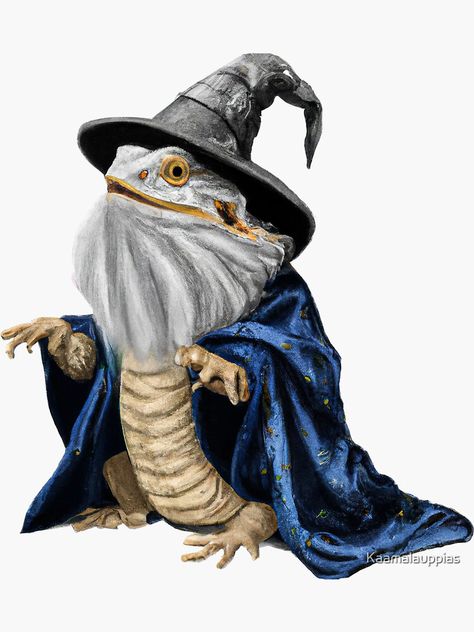 Wizard Wallpaper, Wizard Outfit, Hard Images, Dragon Magic, Lizard Wizard, Cute Dragon, Halloween Cute, Bearded Dragon, Vintage Illustration