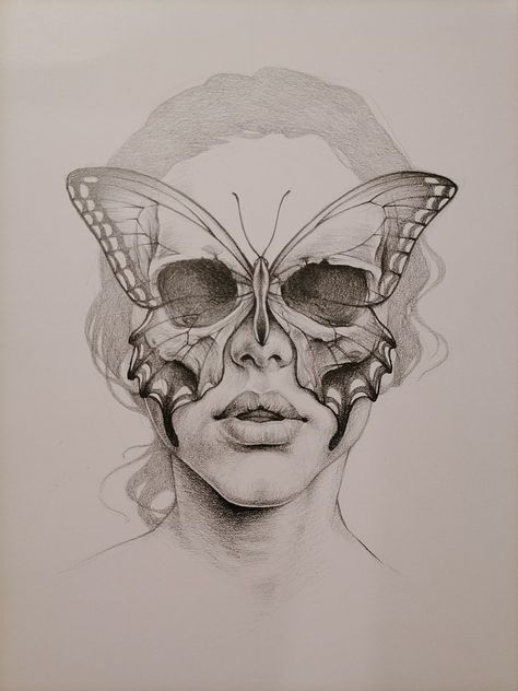 Pencil drawing Butterfly Human Drawing, Butterfly Woman Drawing, Butterfly Anatomy Drawing, Face With Butterfly Drawing, Butterfly On Face Drawing, Butterfly Person Drawing, Butterfly Eye Drawing, Butterfly Face Drawing, Butterfly Reference Photo