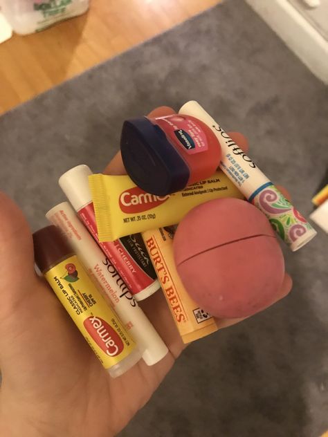 Carmex Lip Balm Aesthetic, Chapstick Aesthetic, Carmex Cherry, Chapstick Collection, Carmex Lip Balm, Lip Therapy, Lip Gloss Collection, Lip Products, Lip Balms