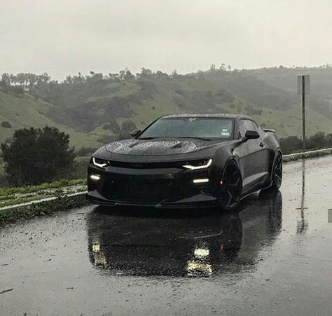 CAMARON Chevrolet Camaro, The Rain, The Road, Road, Cars