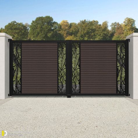 Custom Driveway, Showroom Inspiration, Gate Lights, Aluminium Gates, Gate Post, Gate Designs, Gate Handles, Gate Hinges, Fence Slats