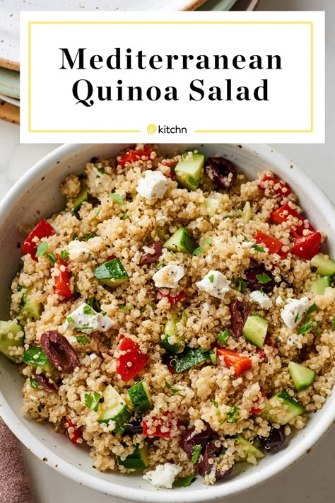 Easy Dinner Meal Prep, Feta Cheese And Olives, Recipe With Quinoa, Quinoa Salad Recipes Easy, Party Salad, Cheese And Olives, Easy Quinoa Salad, Mediterranean Quinoa, Quinoa Salad Recipe