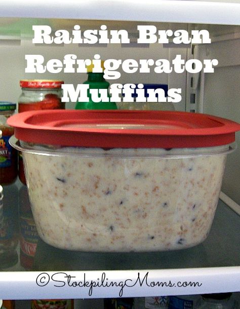 Raisin Bran Refrigerator Muffins are the BEST! You can prep the batter and bake each morning so that you have fresh muffins! 30 Day Bran Muffins Recipe, Refrigerator Muffins, Raisin Bran Cereal Muffins, Bran Cereal Muffins, Refrigerator Bran Muffins, Raisin Bran Muffin Recipe, Raisin Bran Cereal, Raisin Bran Muffins, Raisin Bran