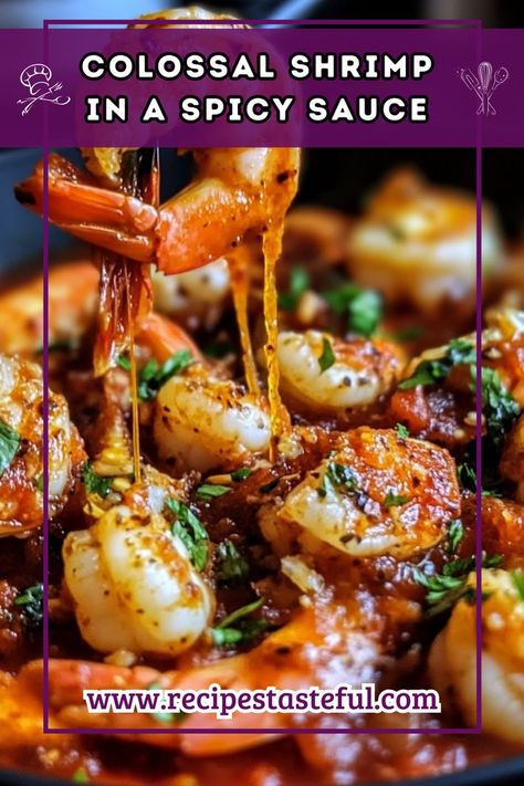 This delightful dish features colossal shrimp cooked to perfection in a zesty, spicy sauce made with tomatoes, garlic, and fresh herbs. Perfect for a quick weeknight meal or an impressive dinner party dish. Colossal Shrimp, Impressive Dinner, Dinner Party Dishes, Shrimp Seasoning, Shrimp Dishes, Quick Weeknight Meals, Spicy Sauce, How To Cook Shrimp, Family Favorites