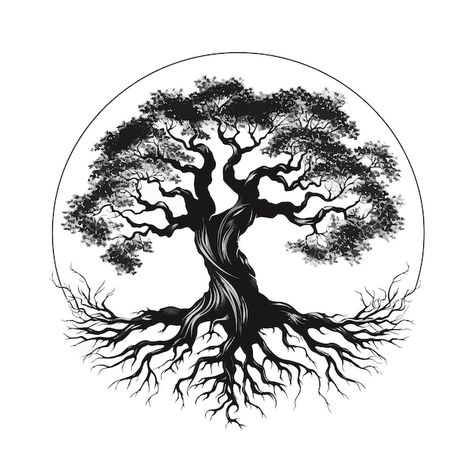 Vecteur un arbre avec une lune blanche e... | Premium Vector #Freepik #vector #genealogique #arbre-vectoriel #vecteurs-arbres #arbre-logo Tree Of Life Art Drawing, Tree Of Life Design, Tree Vector, Arm Tattoos For Guys Forearm, Timeless Tattoo, Plan Image, Ghost Tattoo, Inkbox Tattoo, Tree Tattoo Designs