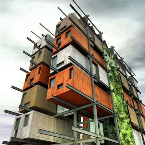 Prefabricated Architecture, Grid Architecture, Shipping Container Architecture, Modular Housing, Container Buildings, Modular Structure, Container Architecture, Architecture Concept Drawings, Container House Plans