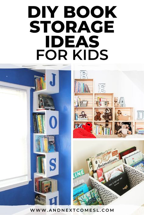 Small Kids Room Ideas For Boys, Classroom Book Storage, Diy Book Storage, Book Storage Small Space, Storage Small Spaces, Storage Ideas For Kids, Colorful Crates, Book Storage Ideas, Easy Storage Hacks