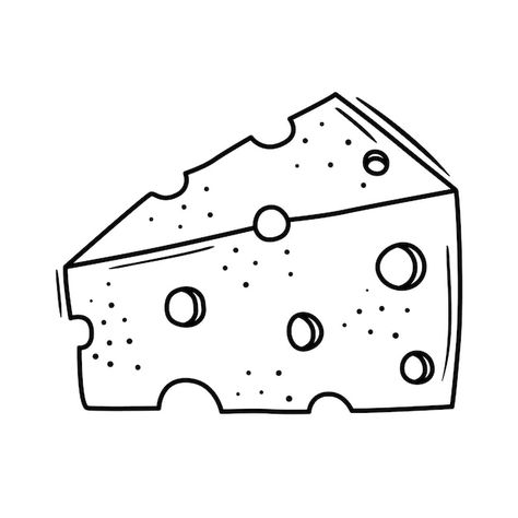 Premium Vector | Hand drawn piece of cheese sketch illustration Dairy product doodle drawing Dairy Products Drawing, Cheese Sketch, Cheese Doodle, Cheese Drawing, Sketch Illustration, Stationery Templates, Business Card Maker, Flyer Maker, Poster Maker