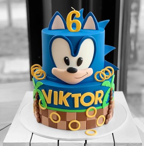 Cukerlandia on Instagram Sonic Theme Cake, Pastel Sonic, Sonic Birthday Cake, Sonic Cake, Sonic Birthday Parties, Birthday 4, Cake 5, Sonic Party, Tenth Birthday