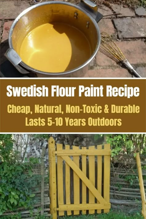 Swedish Flour Paint Recipe: Cheap, Natural & Lasts 5-10 Years Outdoors Flour Paint, How To Make Flour, Make Paint, Homemade Paint, Free Woodworking Plans, Have Inspiration, Paint Techniques, How To Make Paint, Garden Stuff