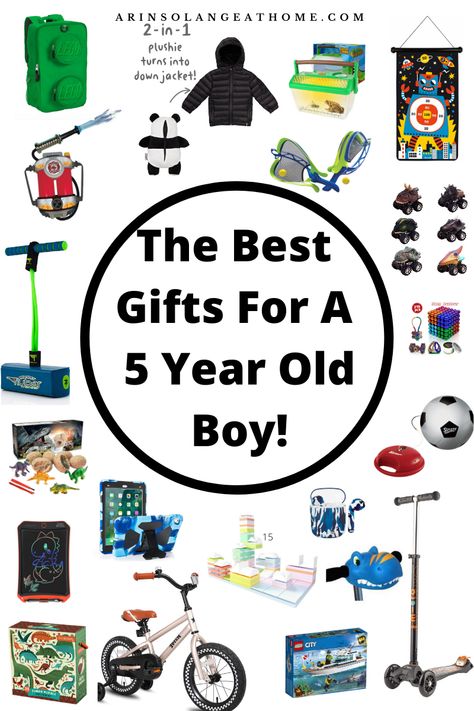 This gift guide has all the best ideas for presents for your little boy! Perfect gift ideas for a 5 year old for a birthday party, Christmas, Easter Basket, or any other holiday. Great for any boy! #preschool #kindergarten #gift #present #birthday Non Toy Gifts, Best Gift Ever, Toy Ideas, Boys Toys, Best Toys, Best Kids Toys, Old Christmas, Birthday Gifts For Boys, Boys Christmas