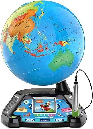 Amazon.com: LeapFrog Magic Adventures Globe (Frustration Free Packaging), 11.06 x 10.24 x 14.09 inches : Toys & Games Spinning Globe, Kids Globe, Three Games, World Geography, Leap Frog, Kids Gift Guide, Kids Area, Interactive Game, Stem Toys