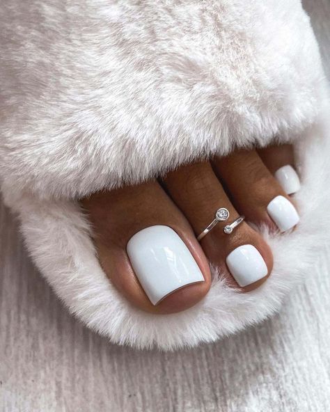 10. White Toe Nail, Toenail Designs Summer, Cruise Nails, Summer Pedicure, Pedicure Ideas, Toe Nail Color, Pink Toes, Summer Toe Nails, Seasonal Nails