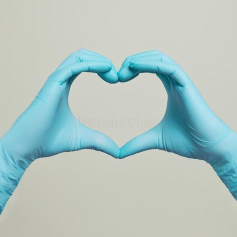 Medical Gloves Aesthetic, Blue Medical Aesthetic, Ortho Marketing, Doctor Heart, Gloves Aesthetic, Dental Posts, Heart Shaped Hands, Aesthetic Doctor, Medical Pictures