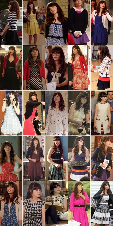 Jess New Girl, Zooey Deschanel Style, New Girl Outfits, Estilo Gossip Girl, American Horror Stories, New Girl Style, Jessica Day, Character Fashion, Emily Vancamp