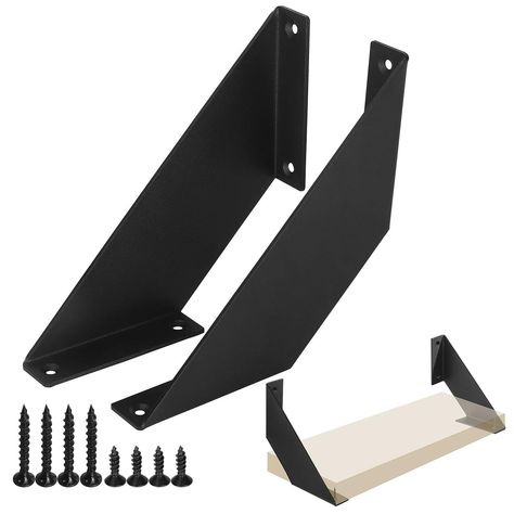 ChasBete Shelf Brackets & Supports, Heavy Duty Wall Brackets for Shelves, Rusitc Shelf Brackets Black - 15cm : Amazon.co.uk: DIY & Tools Diy Shelf Brackets, Folding Shelf Bracket, Pipe Shelf Brackets, Black Shelf Brackets, Heavy Duty Shelf Brackets, Wall Shelf Brackets, Iron Shelf Brackets, Classic Furniture Design, Rayong