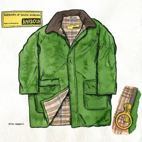 Jacket Sketch, Vintage Barbour, Country Attire, Jewish Men, Mens Fashion Illustration, Barbour Jacket, Cool Magazine, Herringbone Tweed, Concept Board