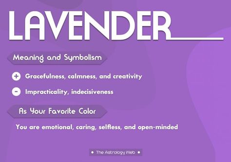 Lavender Color Meaning and Symbolism | The Astrology Web Color Synonyms, Lavender Meaning, Color Magick, Purple Meaning, Colors Meaning, Wellness Practices, Spiritual Affirmations, Color Knowledge, Purple Quotes