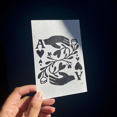 ace of hearts 🖤 having fun on this linocut journey! . #linocut #lino #linoprint #artistsoninstagram #printmaking Linocut Invitation, Valentines Linocut, Heart Linocut, Print Making Designs, Linocut Printmaking, Lino Art, Lino Printing, Ace Of Hearts, Lino Cut