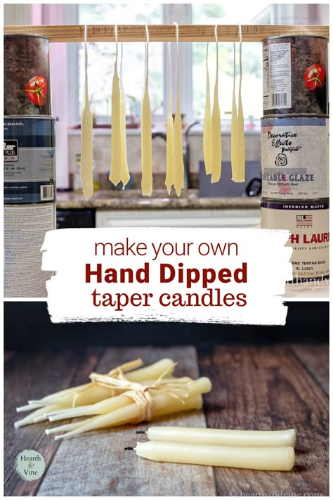 How To Make Long Candles Diy, Diy Mini Taper Candles, Stick Candles Diy, Beeswax Taper Candles Diy, How To Dip Candles, How To Make Tapered Candles, How To Make Stick Candles, Making Taper Candles, Diy Tapered Candles