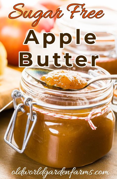 Apple Butter Canning Recipe, Sugar Free Apple Butter Recipe, Sugar Free Apple Butter, Crockpot Apple Butter Recipe, Crockpot Apple Butter, Crockpot Apple, Apple Butter Crock Pot, Sugar Free Jam, Apple Butter Recipe