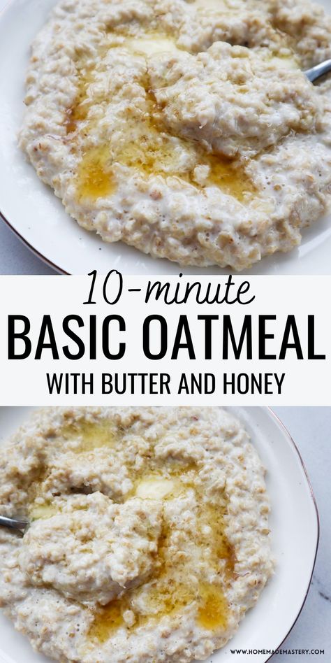 Basic Oatmeal Recipe, Basic Oatmeal, Quick Oat Recipes, Best Oatmeal Recipe, Bear Food, Oatmeal How To Make, Quick Oatmeal, Make Oatmeal, Kid Friendly Breakfasts