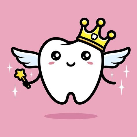 Cute tooth fairy character design | Premium Vector #Freepik #vector #cute #magic #illustrations #tooth Fairy Character Design, Dentist Cartoon, Fairy Character, Teeth Illustration, Teeth Drawing, Tooth Cartoon, Tooth Fairy Certificate, Dental Logo Design, Teeth Art