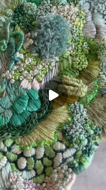 Amy Jones on Instagram: "All about texture…  #botanicalembroidery #cottagecore #embroiderylove #embroideryreel #artreels #handstitched #odditiesandcuriosities #embroideryinstaguild #contemporarystitching #inspiredbynature #lichen #textileplants #textilelandscape #moss" Moss Embroidery, Amy Jones, Lichen Moss, Creative Embroidery, January 20, April 11, Hand Stitching, Nature Inspiration, Art Design