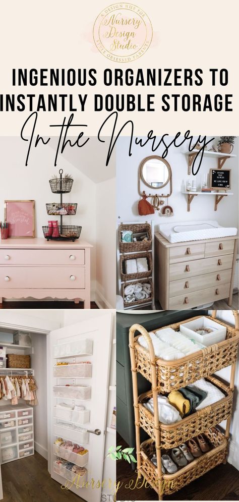 Double Nursery, Nursery Organization Changing Table, Nursery Storage Ideas, Nursery Organization Ideas, Nursery Dresser Organization, Changing Table Organization, Baby Room Storage, Small Nursery Ideas, Baby Nursery Storage