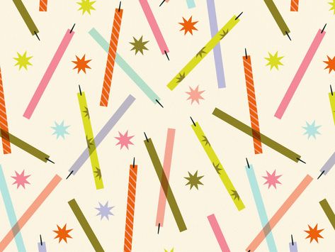 Candle Illustration, Candle Pattern, Kids Fabric, Pattern Images, Design Jobs, Pretty Patterns, Birthday Images, Pattern Illustration, Surface Pattern