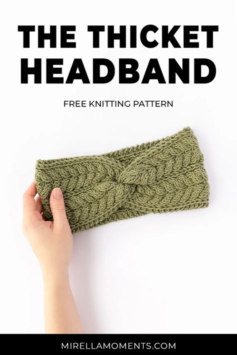 The thicket headband knitting pattern twist Knitted Headbands For Women Free Pattern, Diy Crochet Headband, Earwarmer Knitting Patterns, Headband Knitting Pattern, Cable Knit Hat Pattern, Knitted Headband Free Pattern, Easy Scarf Knitting Patterns, Winter Knitting Patterns, Headband Knitting