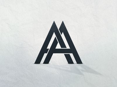 AA Logo Aa Logo, Letter A, Logo Design, White, Black, Design