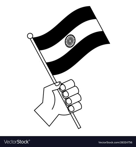 Indian Flag Illustration, Line Clipart, Illustration Reference, Islamic Art Canvas, Flag Tattoo, Black And White Stickers, India Flag, Indian Flag, Aesthetic Candles