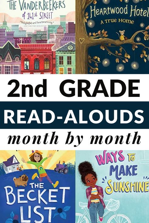 A month by month guide of chapter book read-alouds for 2nd grade. Includes a printable book list. #2ndgrade #readalouds #booklist #GrowingBookbyBook Read Alouds For 2nd Grade, Chapter Books For 2nd Grade, Second Grade Read Alouds, Books For Second Graders, Read Aloud Chapter Books, Second Grade Books, Lesson Plan Binder, 2nd Grade Books, Store Curtains