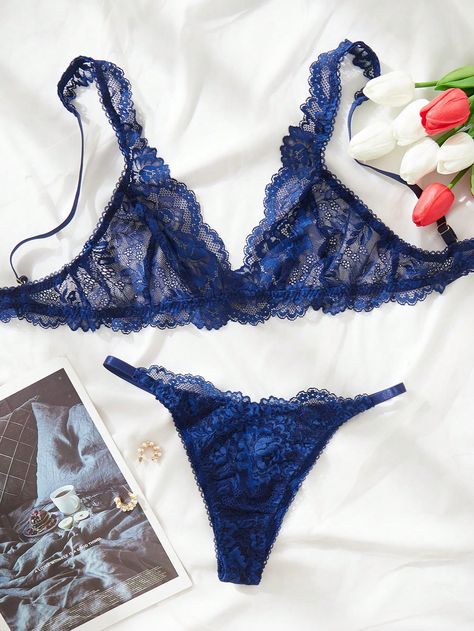 Navy Blue Lingerie, Blue Lingerie Aesthetic, Modest Lingerie, Lingerie Aesthetic, Bridal Lingerie Honeymoon, Navy Blue Outfit, Blue Lacy, Blue Lingerie, Tardis Blue