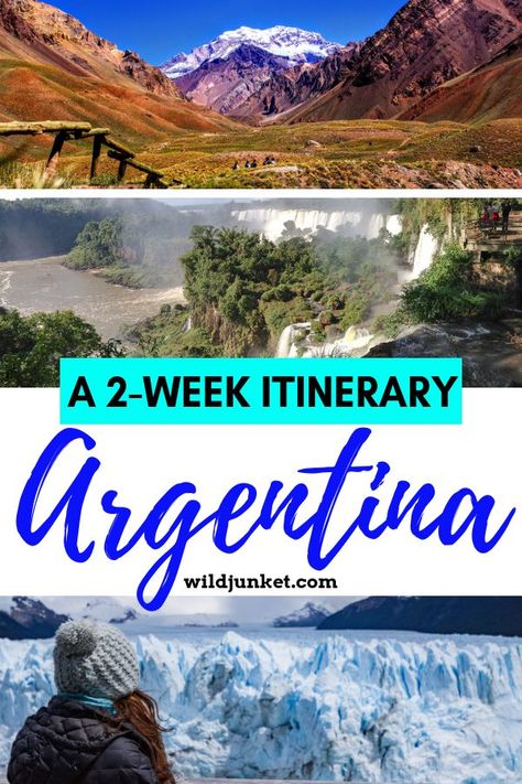 argentina itinerary - two weeks in argentina #argentina #argentinatravel #southamericatravel #americas #buenosaires #itinerary #travelguide Argentina Itinerary, Brazil And Argentina, South America Travel Destinations, Backpacking South America, South America Destinations, Iguazu Falls, Central America Travel, Argentina Travel, Travel Route