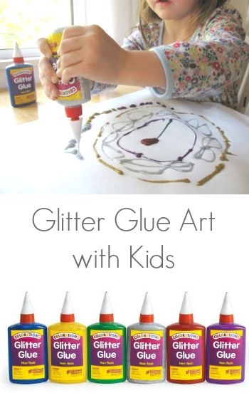 The Best Glitter Glue for Kids Glitter Glue Crafts, Spider Web Art, Pen Projects, Kids Arts And Crafts, Glue Art, Easy Art For Kids, Art Activities For Toddlers, Sand Crafts, Glue Pen