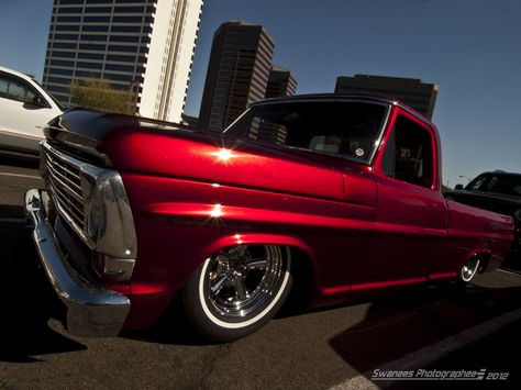 Ford F-100 Lowered Trucks, Old Ford Trucks, Classic Ford Trucks, Hot Rod Trucks, Ford F100, Ford Pickup Trucks, Old Fords, Mini Trucks, Ford Pickup