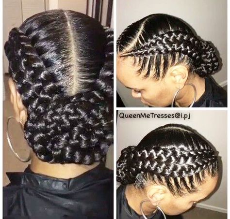 Useful 19 Two French Braids Black Hairstyles | New Natural Hairstyles Bridesmaid Hairstyles Black Hair, Bridesmaids Hairstyles, Two French Braids, New Natural Hairstyles, Twisted Hair, Bridal Styles, Black Bridesmaids, Fishtail Braid, Feed In Braid