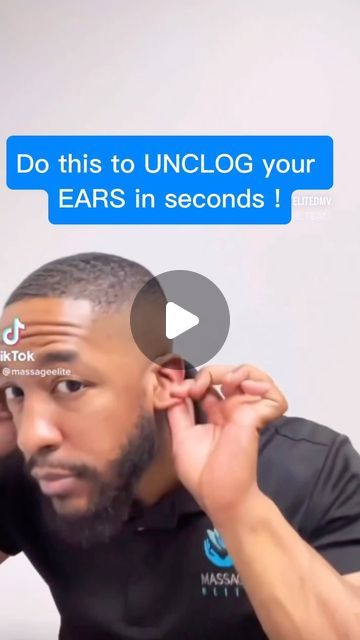 Massage Elite DMV ( DC.MD.VA) on Instagram: "UNCLOG EARS 👂 IN SECONDS BY DOING THIS ONE THING! #ear #sinus #sinusrelief #sinusinfection #earinfection #sinuspressure #sinusproblems" Ear Blockage Remedies, How To Unblock Ears, Clogged Ear Remedy, Unclog Ears, Sinus Infection Relief, Ear Pressure Relief, Drain Sinuses, Sinus Massage, Clogged Sinuses