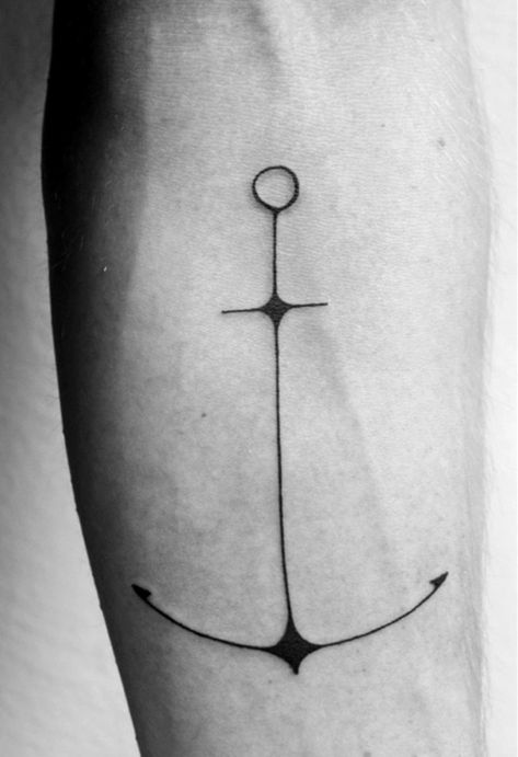 Simple Anchor Tattoo, Marine Tattoos, Anker Tattoo Design, Tatuagem Masculina Pequena, Anchor Tattoo Design, Tattoo Trend, Anchor Tattoos, Anchor Tattoo, Pattern Tattoo