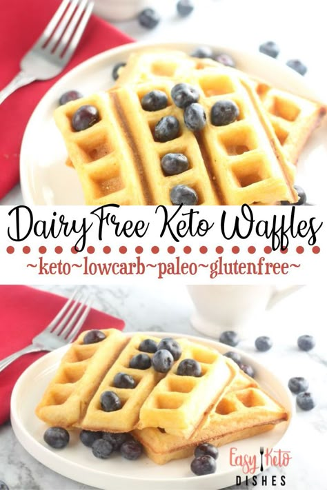 Quick Clean Eating Recipes, Dairy Free Waffles, Dairy Free Keto Recipes, Low Carb Dairy Free, Keto Dairy, Keto Waffles, Low Carb Waffles, Dairy Free Keto, Dairy Free Low Carb