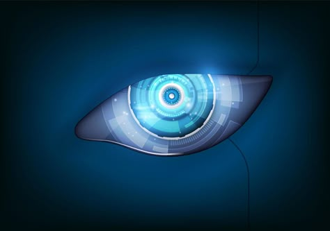 Eye of the robot. Futuristic HUD interface,vector illustration Robot Eyes Cyborgs, Cyberpunk Eyes, Robot Png, Futuristic Hud, Robot Eyes, Eye Texture, Tattoo Concepts, Red Rising, The Spectre