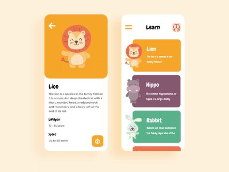 Learning App Ui Design, Kids Learning App, Kids App Design, Application Ui Design, Kids Learning Apps, Ui Design Mobile, App Design Layout, Ios App Design, Kids Web