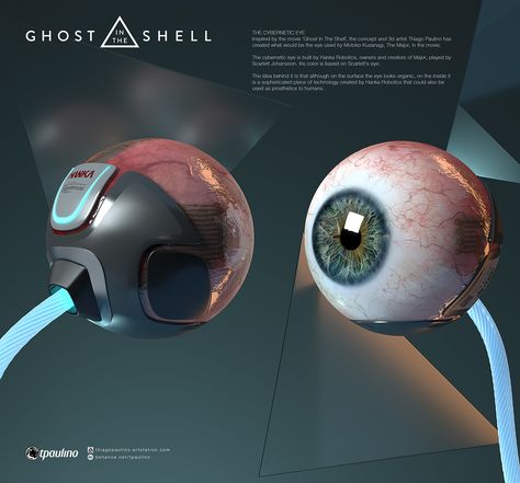 The Major Project - Part #001 - Cybernetic Eye on Behance Cybernetic Eye, Ghost In The Shell Major, Bionic Eye, Cyberpunk Tech, Robot Hand, Motoko Kusanagi, Cyborgs Art, Futuristic Armour, Biomedical Engineering