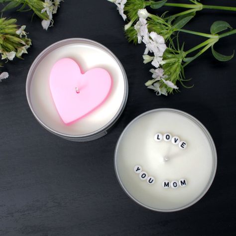 Mothers Day Candles, Message Candle, Mummy Birthday, Mom Candle, Handmade Candles Diy, Diy Candles Homemade, Swan Design, Homemade Scented Candles, Sweet Candles