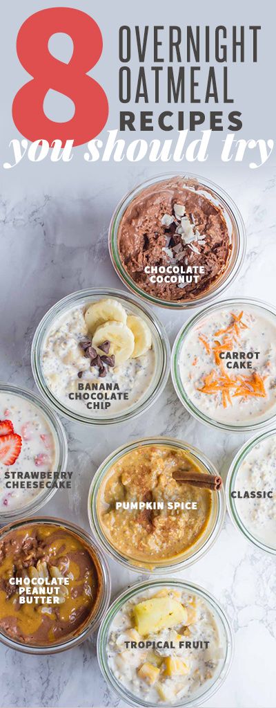 Resep Oatmeal, Night Oats, Weight Watcher Desserts, Overnight Oats Recipes, Overnight Recipes, Overnight Oatmeal Recipes, Resep Smoothie, Spiced Chocolate, Overnight Oat